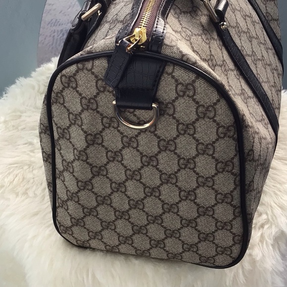 Authentic Gucci Monogram GG Plus Boston Top Zip Tote - Picture 6 of 16